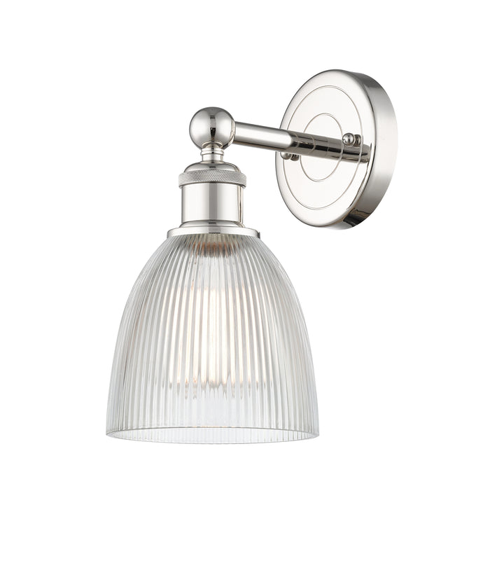 Innovations Lighting Castile 6" Sconce - Polished Nickel Wall Sconces Innovations Lighting Clear ; Glass Type: Transparent  