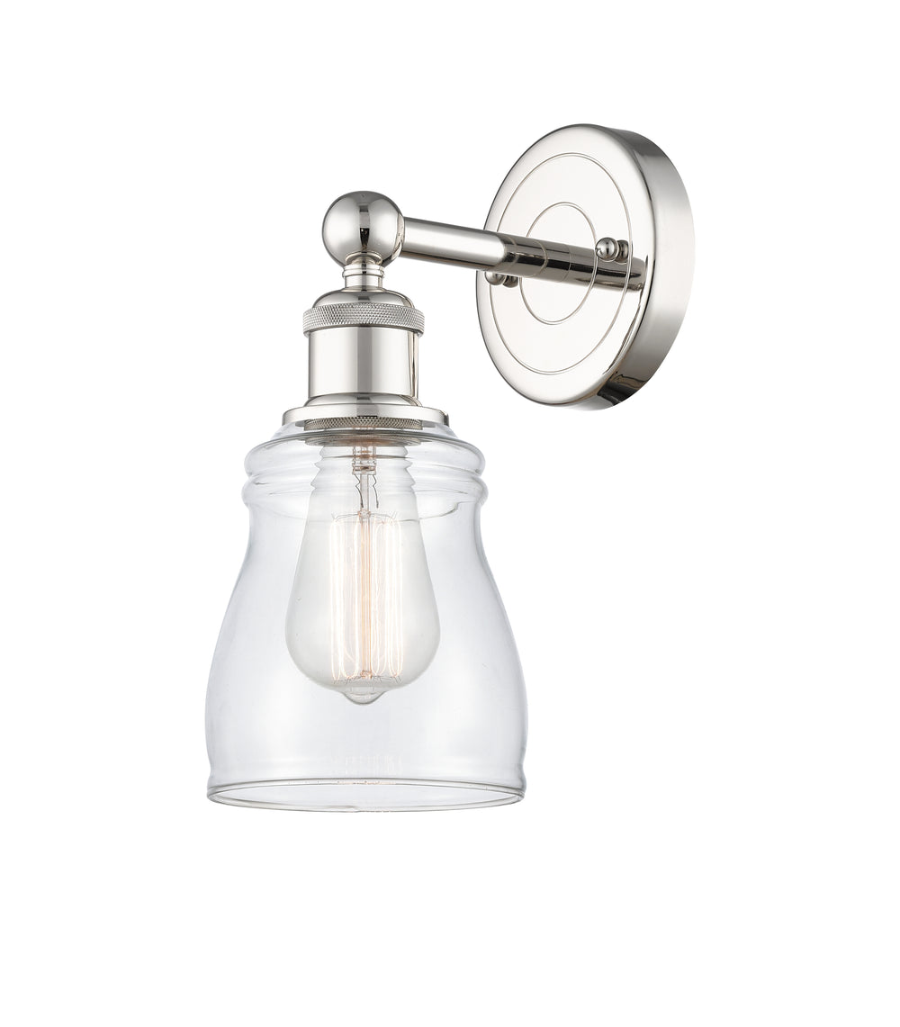 Innovations Lighting Ellery 5" Sconce - Polished Nickel Wall Sconces Innovations Lighting Clear ; Glass Type: Clear  