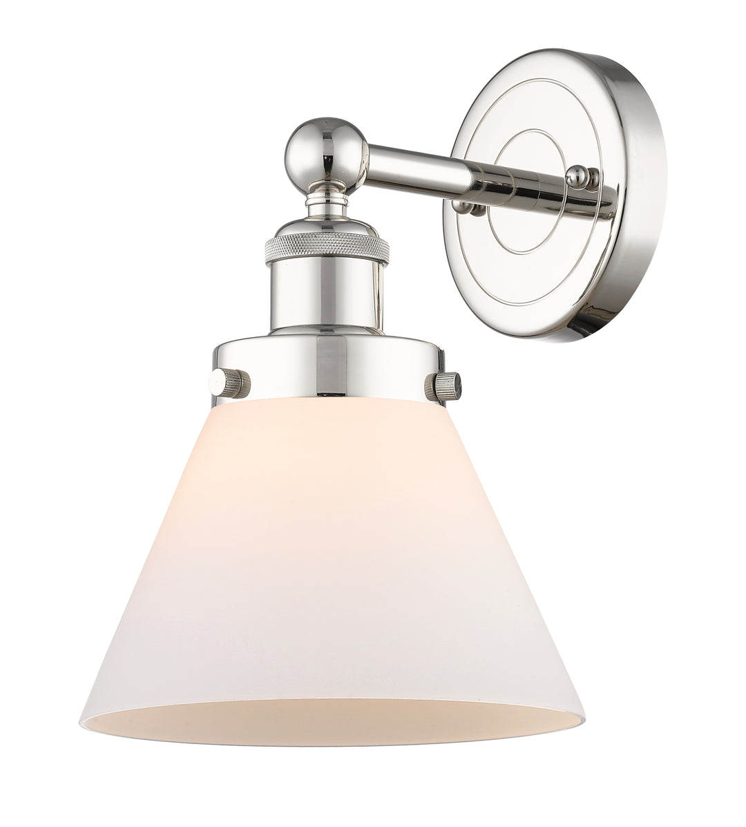 Innovations Lighting Cone 8" Sconce - Polished Nickel Wall Sconces Innovations Lighting Matte White ; Glass Type: Frosted  