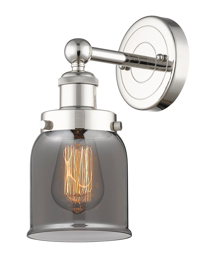 Innovations Lighting Bell 5" Sconce - Polished Nickel Wall Sconces Innovations Lighting Light Smoke ; Glass Type: Colorful  