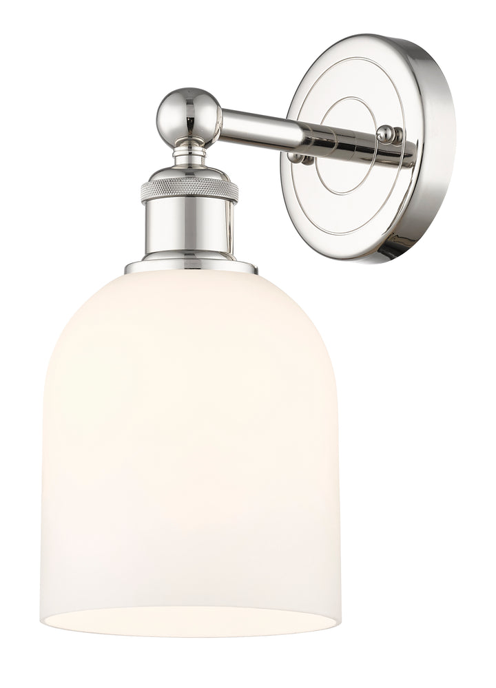 Innovations Lighting Bella 6" Sconce - Polished Nickel Wall Sconces Innovations Lighting White ; Glass Type: White  