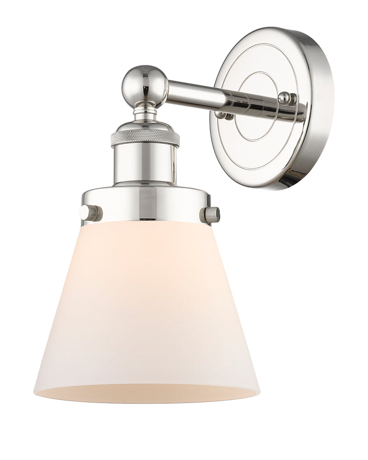 Innovations Lighting Cone 6" Sconce - Polished Nickel Wall Sconces Innovations Lighting Matte White ; Glass Type: Frosted  