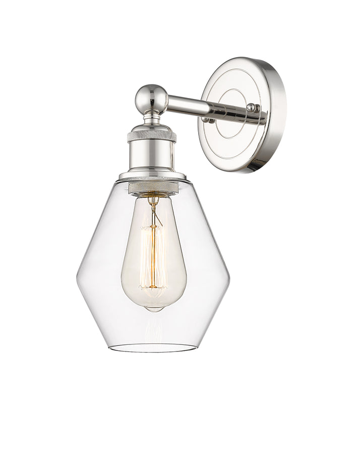 Innovations Lighting Cindyrella 6" Sconce - Polished Nickel Wall Sconces Innovations Lighting Clear ; Glass Type: Clear  