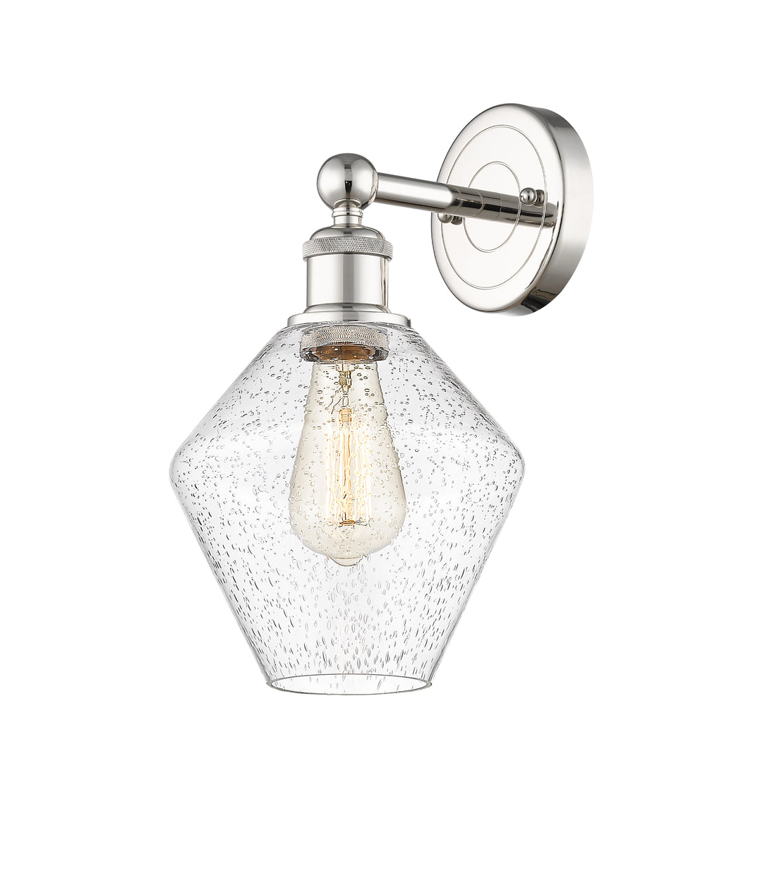 Innovations Lighting Cindyrella 8" Sconce - Polished Nickel Wall Sconces Innovations Lighting Seedy ; Glass Type: Seeded  