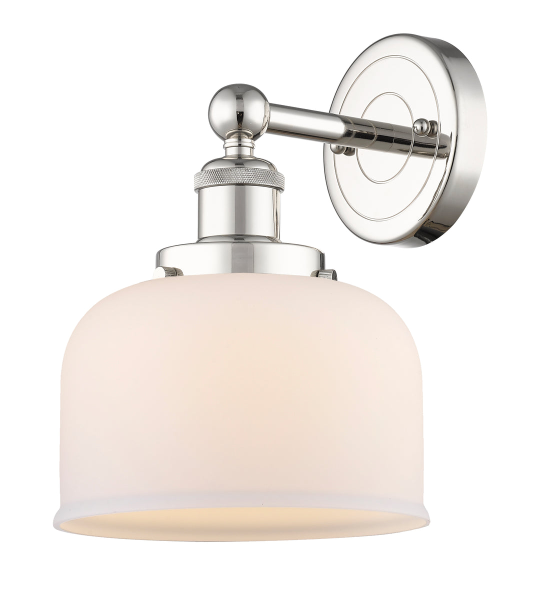 Innovations Lighting Bell 8" Sconce - Polished Nickel Wall Sconces Innovations Lighting Matte White ; Glass Type: Frosted  