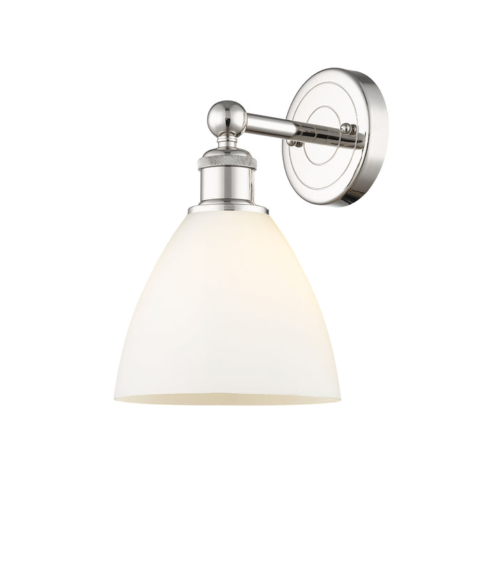 Innovations Lighting Bristol 7.5" Sconce - Polished Nickel Wall Sconces Innovations Lighting Matte White ; Glass Type: White  