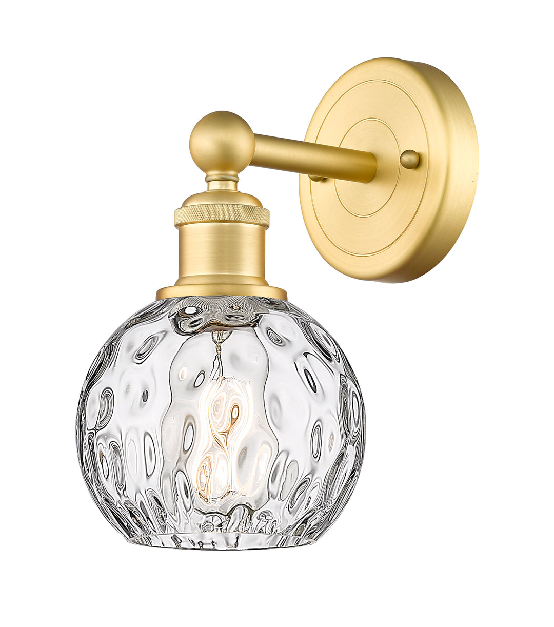 Innovations Lighting Athens Water Glass 6" Sconce - Satin Gold