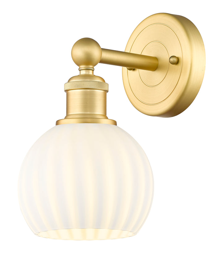 Innovations Lighting White Venetian 6" Sconce - Satin Gold