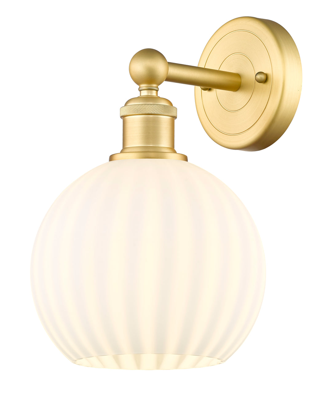 Innovations Lighting White Venetian 8" Sconce - Satin Gold