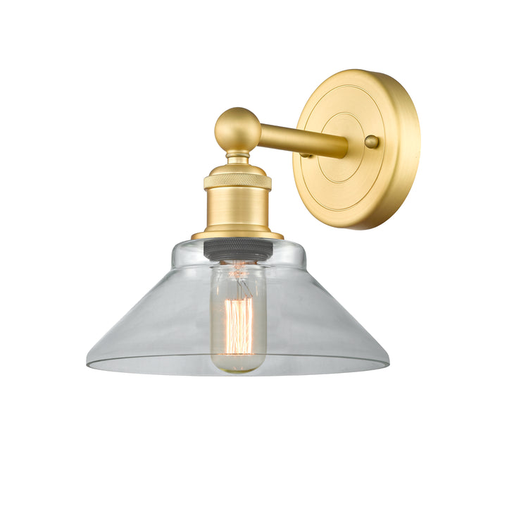 Innovations Lighting Orwell 9" Sconce - Satin Gold Wall Sconces Innovations Lighting Clear ; Glass Type: Clear  