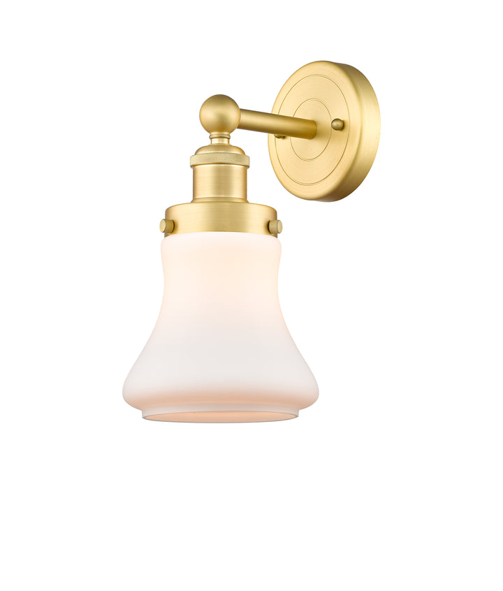 Innovations Lighting Bellmont 6" Sconce - Satin Gold Wall Sconces Innovations Lighting Matte White ; Glass Type: Frosted  