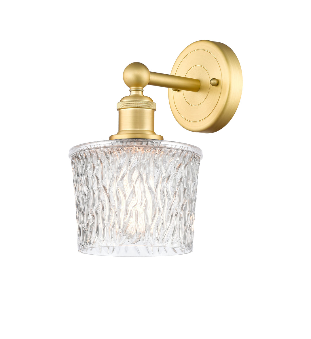 Innovations Lighting Niagara 6.5" Sconce - Satin Gold Wall Sconces Innovations Lighting Clear ; Glass Type: Transparent; Textured  