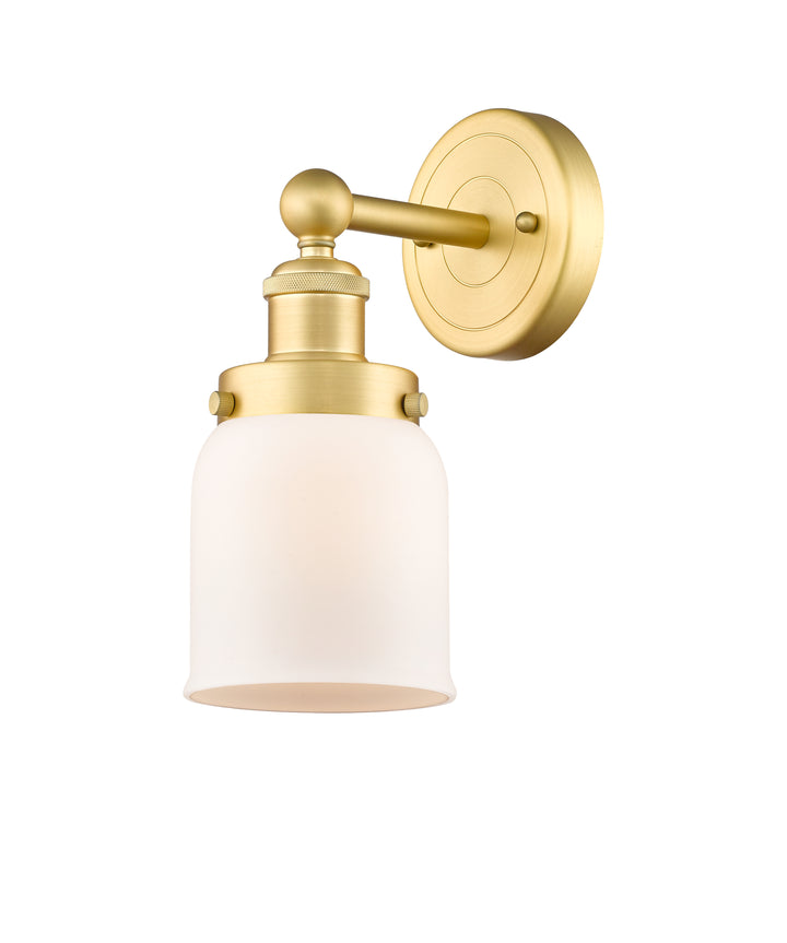 Innovations Lighting Bell 5" Sconce - Satin Gold Wall Sconces Innovations Lighting Matte White ; Glass Type: Frosted  