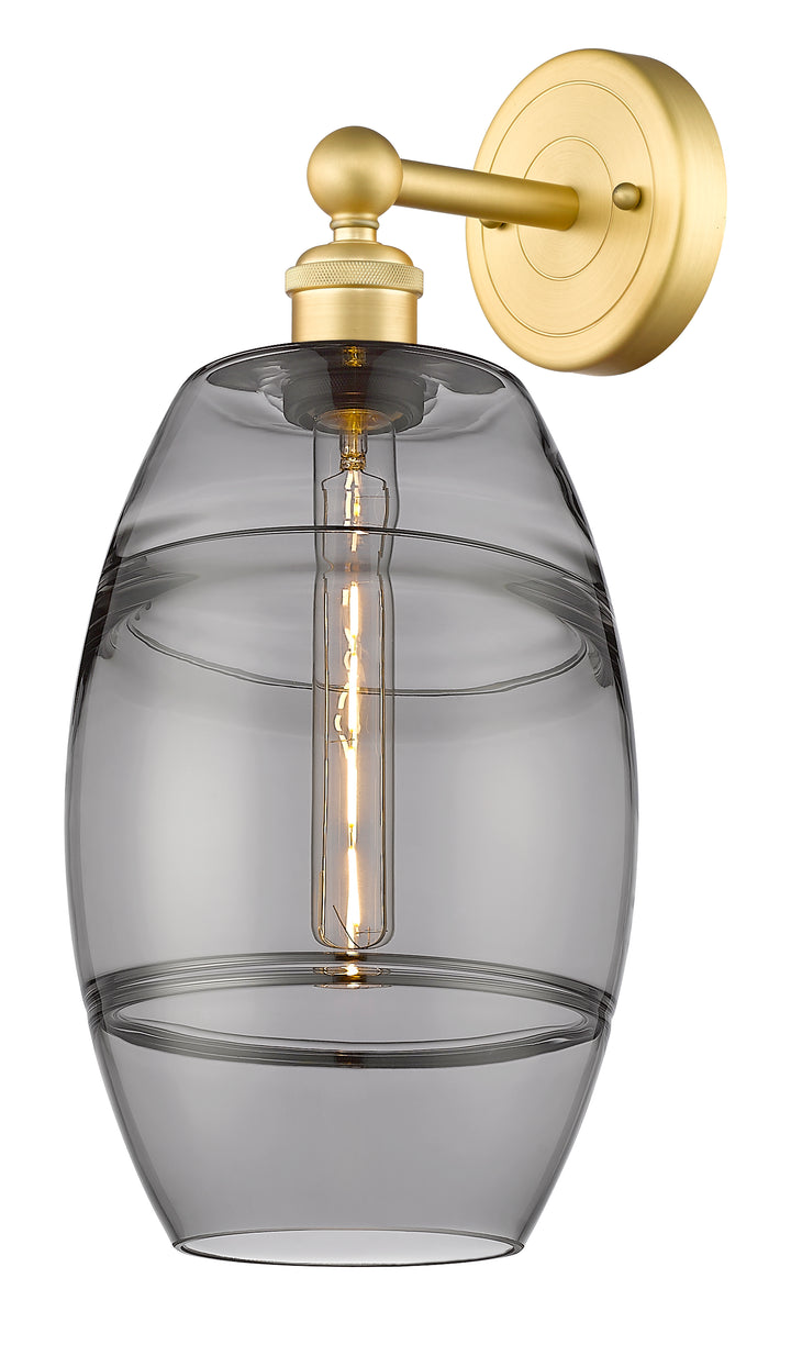 Innovations Lighting Vaz 8" Sconce - Satin Gold Wall Sconces Innovations Lighting Light Smoke ; Glass Type: Smoked  