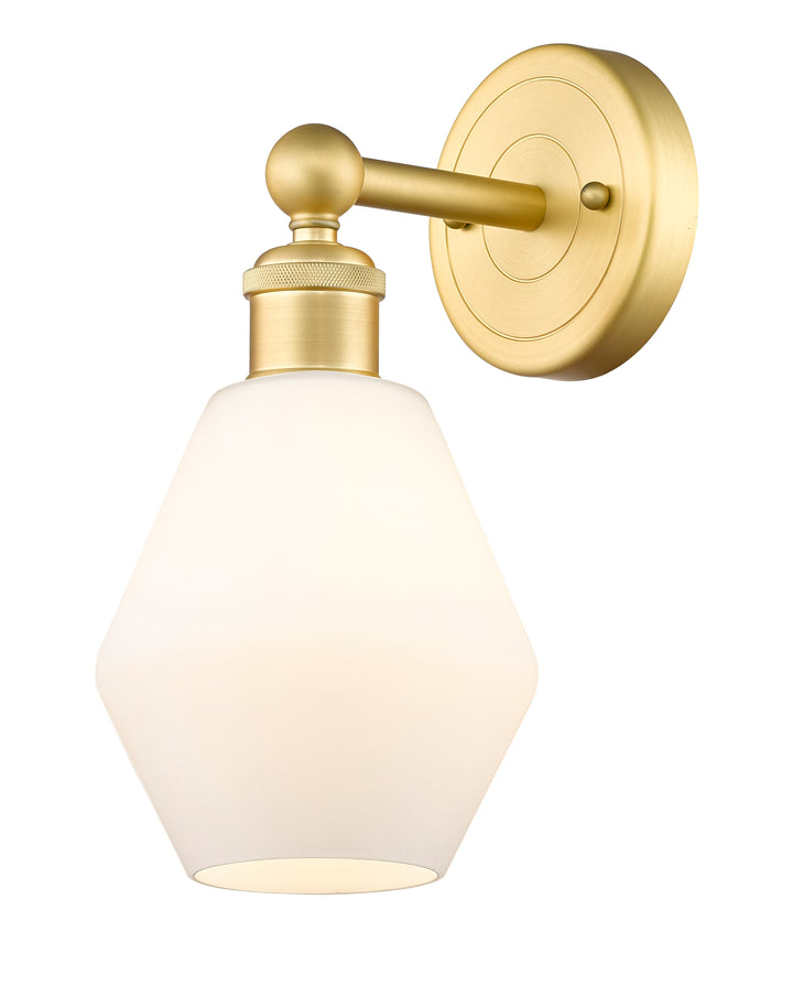 Innovations Lighting Cindyrella 6" Sconce - Satin Gold Wall Sconces Innovations Lighting Cased Matte White ; Glass Type: White  