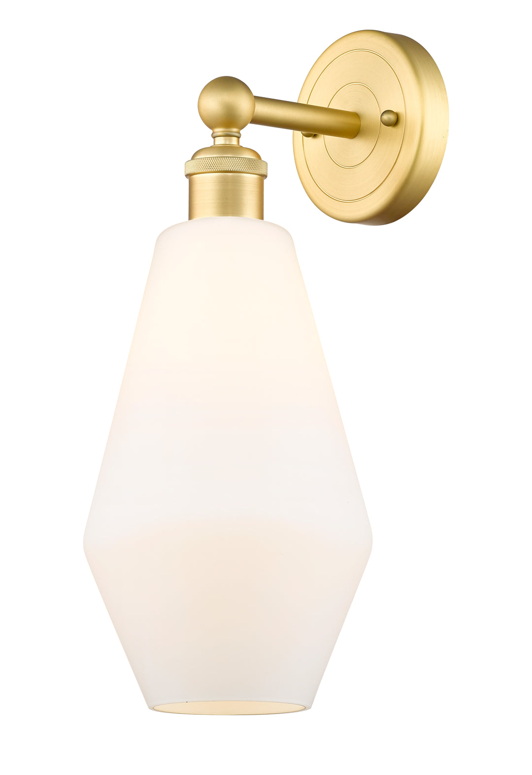 Innovations Lighting Cindyrella 7" Sconce - Satin Gold Wall Sconces Innovations Lighting Cased Matte White ; Glass Type: White  