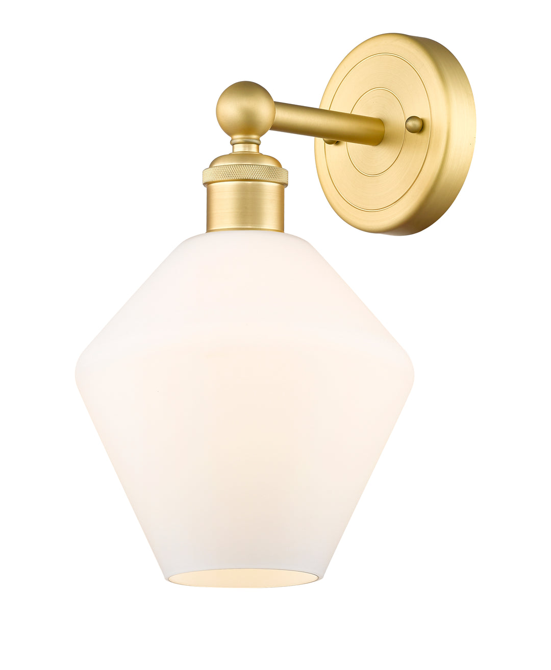 Innovations Lighting Cindyrella 8" Sconce - Satin Gold Wall Sconces Innovations Lighting Cased Matte White ; Glass Type: White  