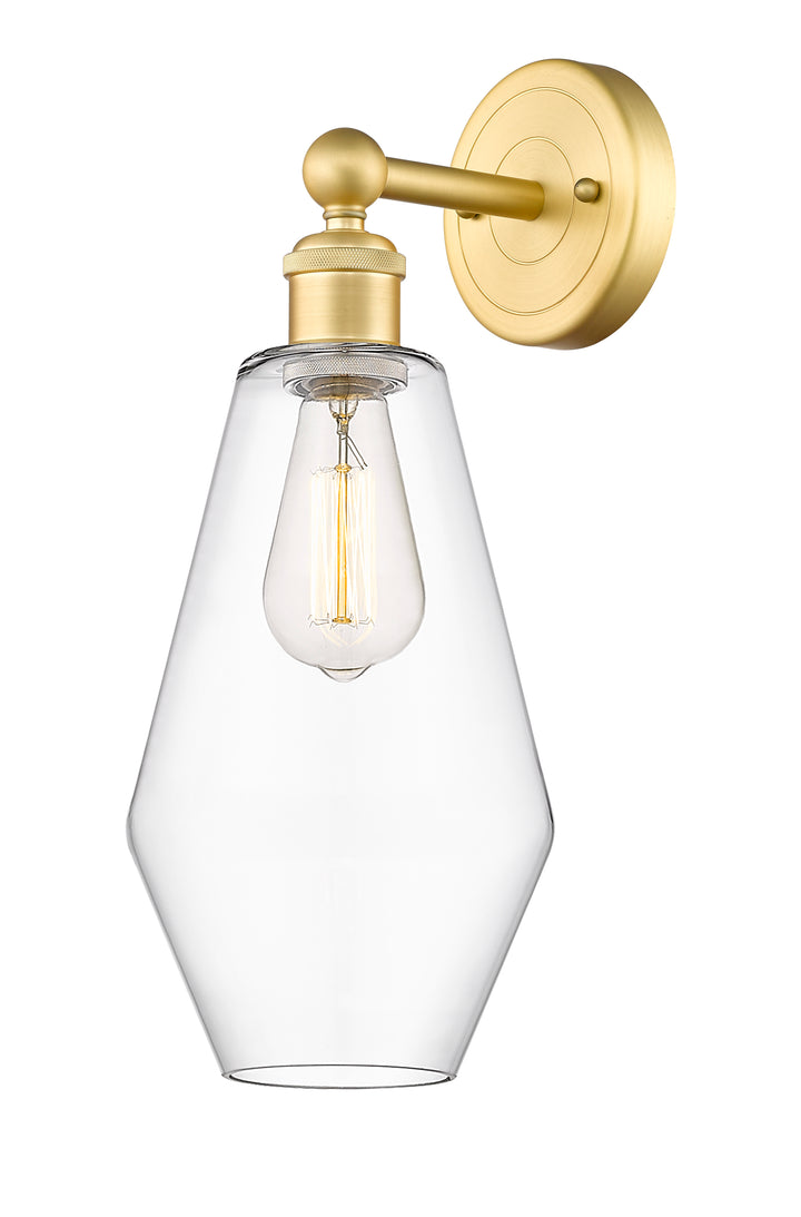 Innovations Lighting Cindyrella 7" Sconce - Satin Gold Wall Sconces Innovations Lighting Clear ; Glass Type: Clear  