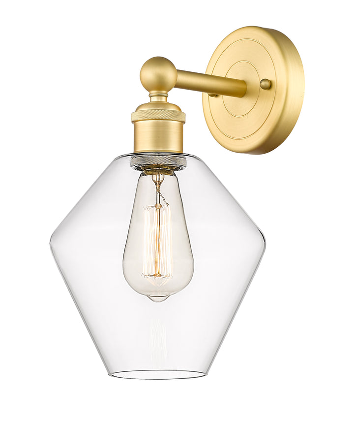 Innovations Lighting Cindyrella 8" Sconce - Satin Gold Wall Sconces Innovations Lighting Clear ; Glass Type: Clear  