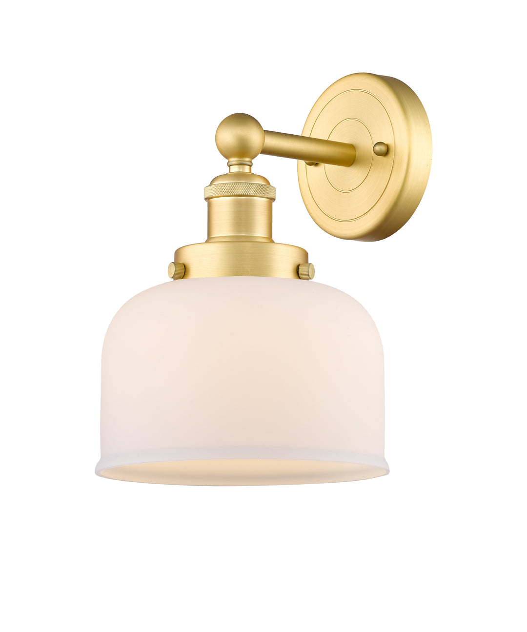 Innovations Lighting Bell 8" Sconce - Satin Gold Wall Sconces Innovations Lighting Matte White ; Glass Type: Frosted  