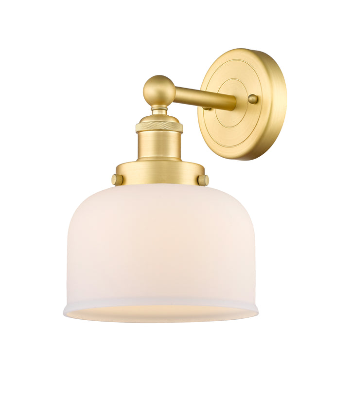 Innovations Lighting Bell 8" Sconce - Satin Gold Wall Sconces Innovations Lighting Matte White ; Glass Type: Frosted  