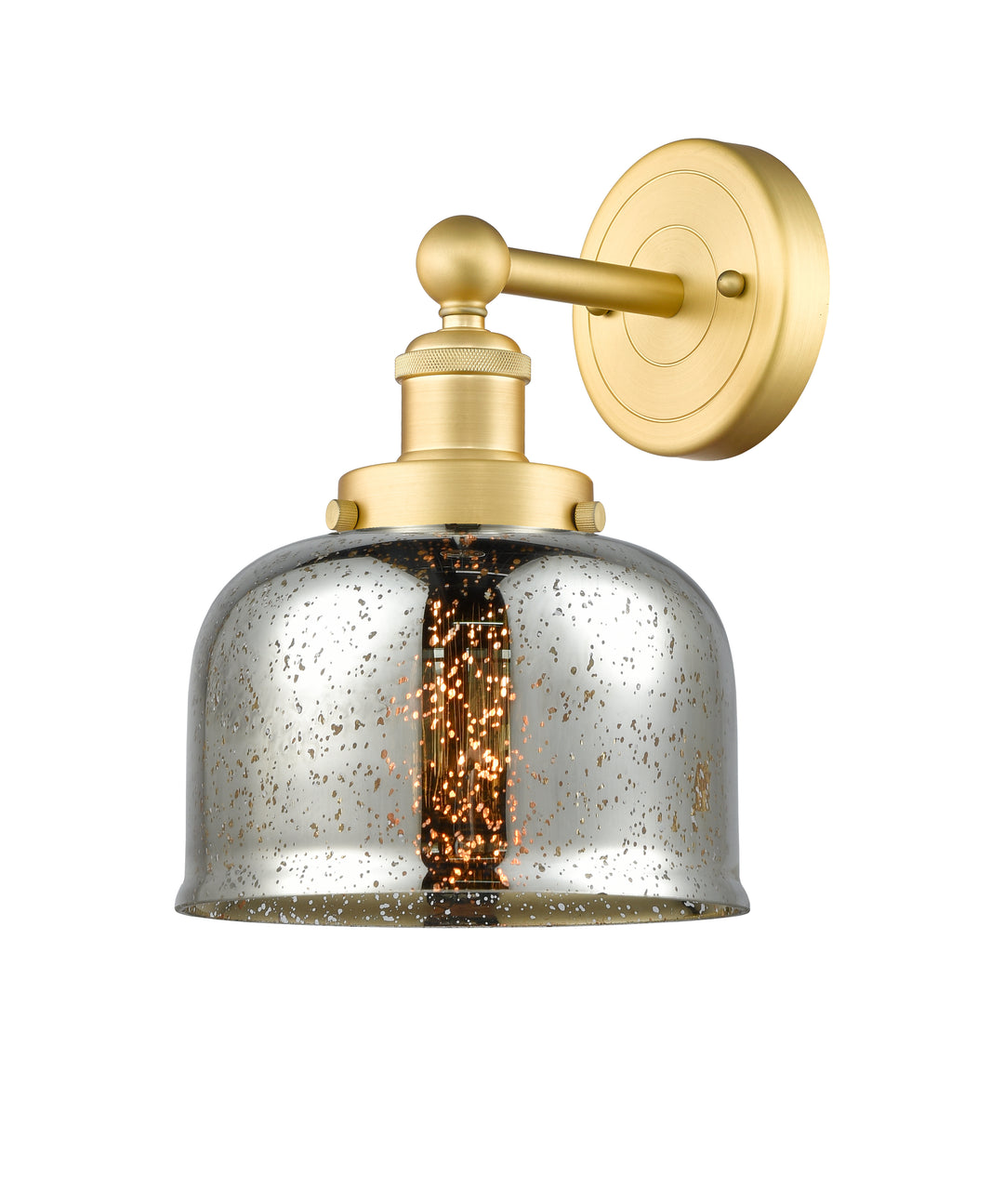 Innovations Lighting Bell 8" Sconce - Satin Gold Wall Sconces Innovations Lighting Silver Plated Mercury ; Glass Type: Mercury  