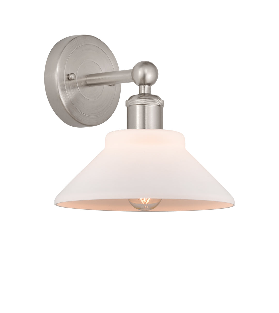 Innovations Lighting Orwell 9" Sconce - Brushed Satin Nickel Wall Sconces Innovations Lighting Matte White ; Glass Type: White  