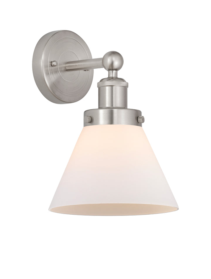 Innovations Lighting Cone 8" Sconce - Brushed Satin Nickel Wall Sconces Innovations Lighting Matte White ; Glass Type: Frosted  