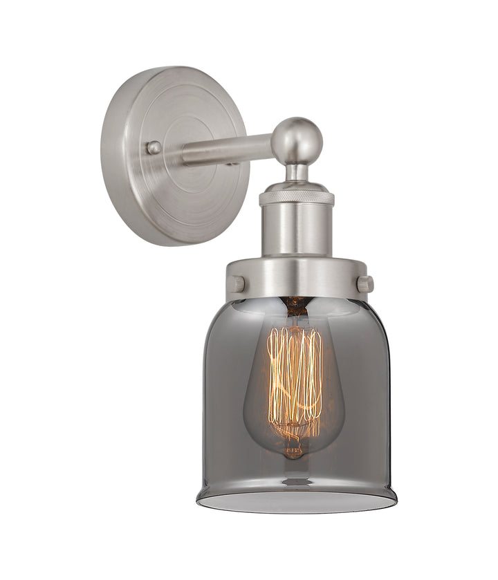 Innovations Lighting Bell 5" Sconce - Brushed Satin Nickel Wall Sconces Innovations Lighting Light Smoke ; Glass Type: Colorful  