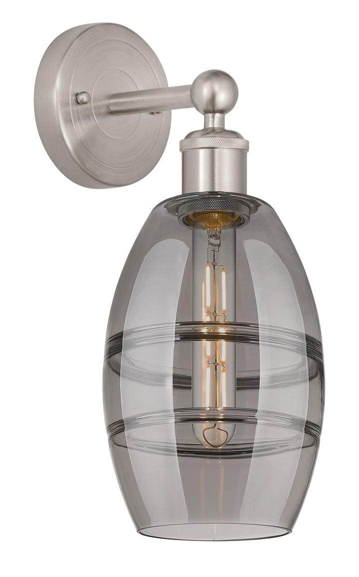 Innovations Lighting Vaz 6" Sconce - Brushed Satin Nickel Wall Sconces Innovations Lighting Light Smoke ; Glass Type: Smoked  