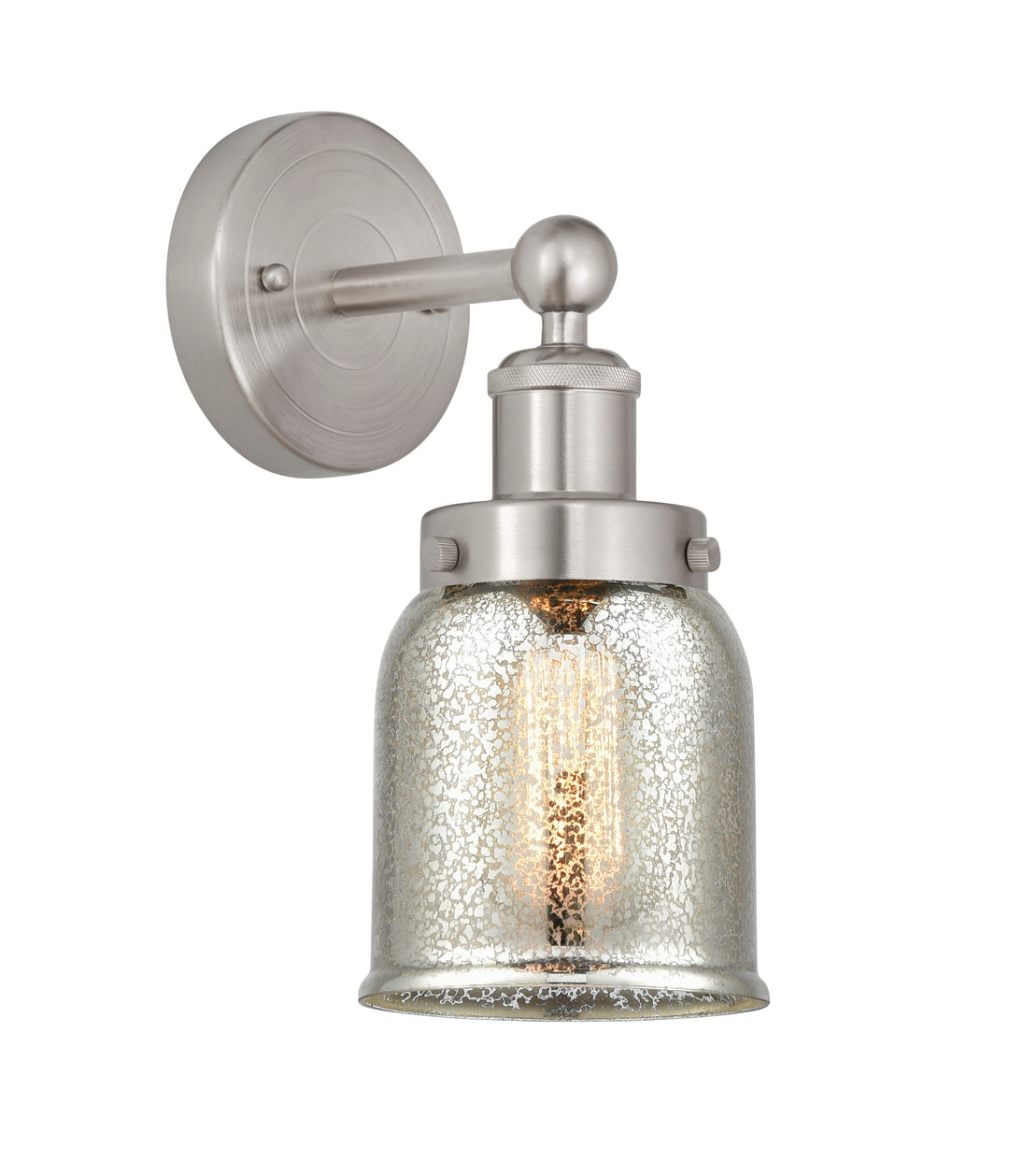 Innovations Lighting Bell 5" Sconce - Brushed Satin Nickel Wall Sconces Innovations Lighting Silver Plated Mercury ; Glass Type: Mercury  