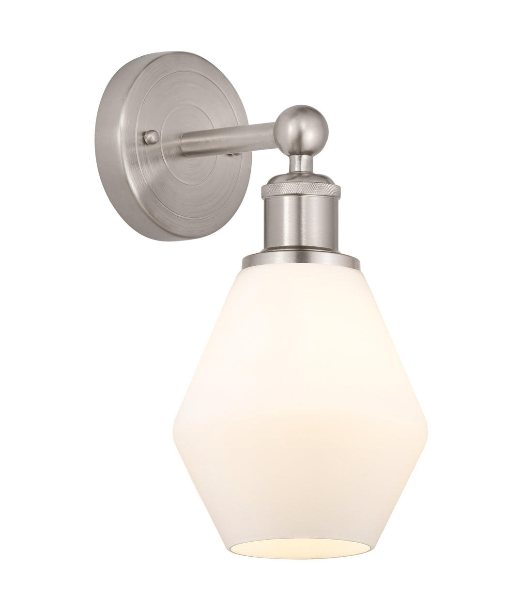 Innovations Lighting Cindyrella 6" Sconce - Brushed Satin Nickel Wall Sconces Innovations Lighting Cased Matte White ; Glass Type: White  