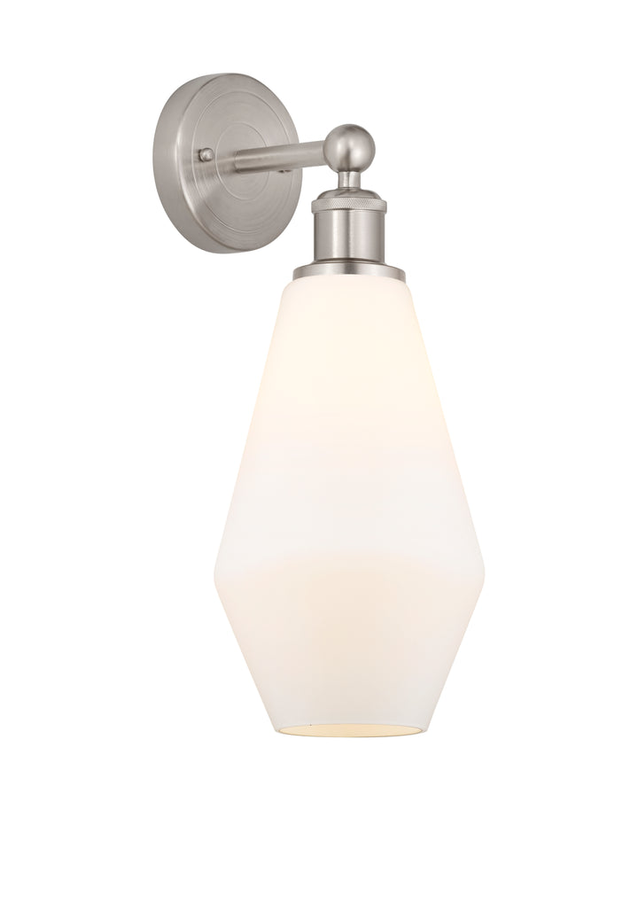 Innovations Lighting Cindyrella 7" Sconce - Brushed Satin Nickel Wall Sconces Innovations Lighting Cased Matte White ; Glass Type: White  