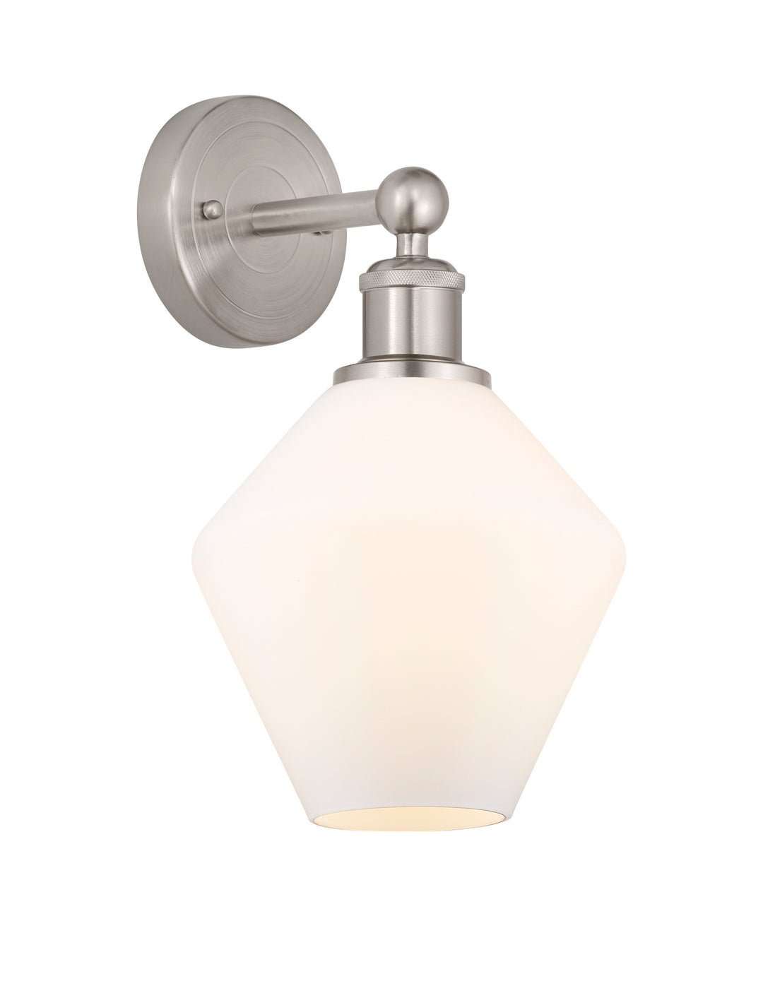 Innovations Lighting Cindyrella 8" Sconce - Satin Nickel Wall Sconces Innovations Lighting Cased Matte White ; Glass Type: White  