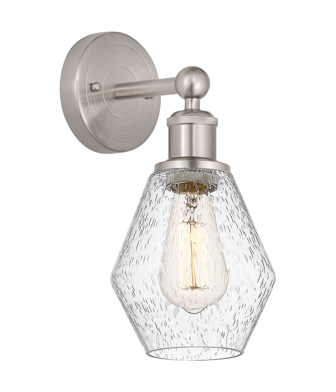 Innovations Lighting Cindyrella 6" Sconce - Brushed Satin Nickel Wall Sconces Innovations Lighting Seedy ; Glass Type: Seeded  