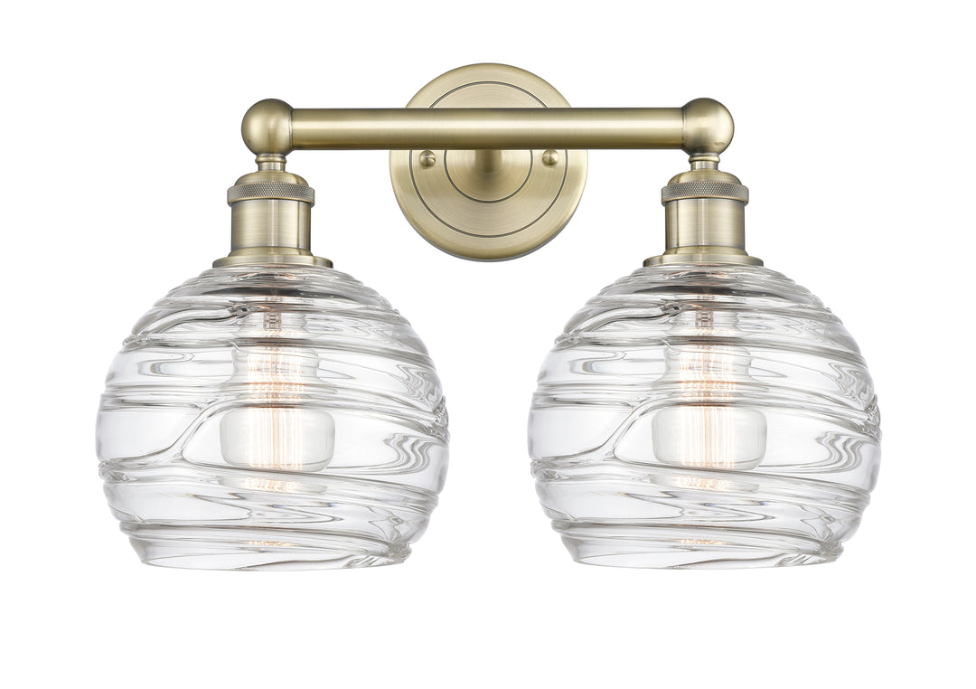 Innovations Lighting Athens Deco Swirl 8" Bath Vanity Light - Antique Brass