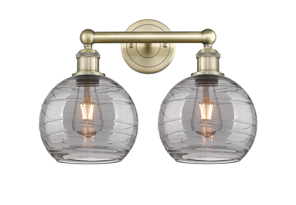 Innovations Lighting Athens Deco Swirl 8" Bath Vanity Light - Antique Brass