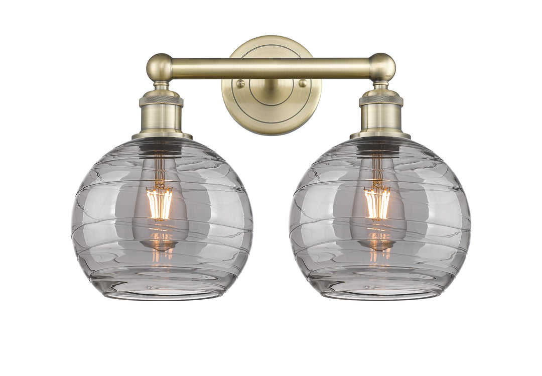 Innovations Lighting Athens Deco Swirl 8" Bath Vanity Light - Antique Brass