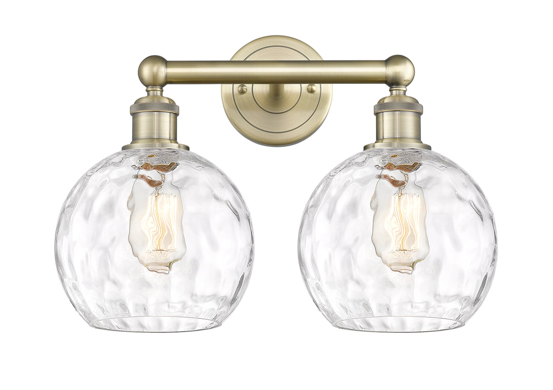 Innovations Lighting Athens Water Glass 8" Bath Vanity Light - Antique Brass