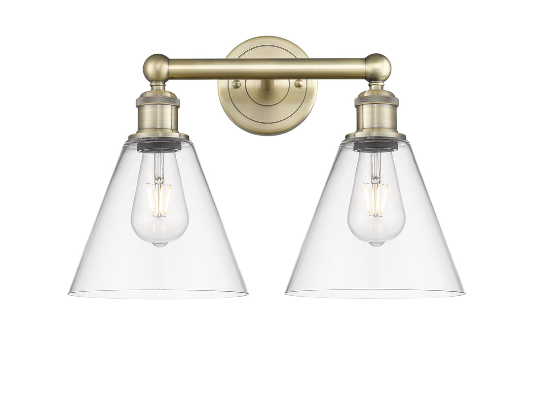 Innovations Lighting Berkshire Glass 8" Bath Vanity Light - Antique Brass Vanity Lights Innovations Lighting   