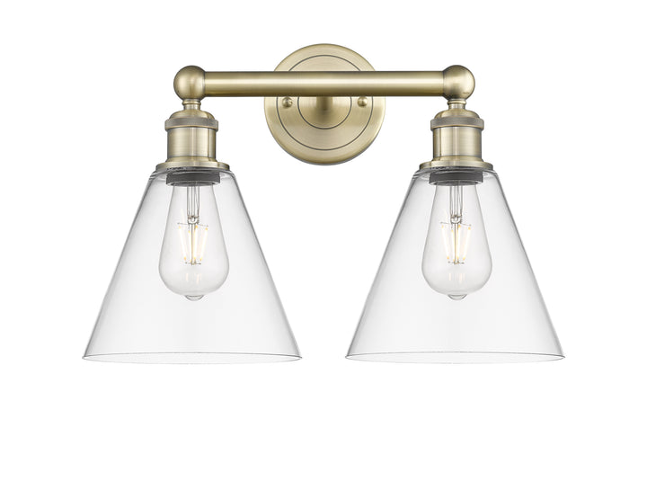 Innovations Lighting Berkshire Glass 8" Bath Vanity Light - Antique Brass Vanity Lights Innovations Lighting   