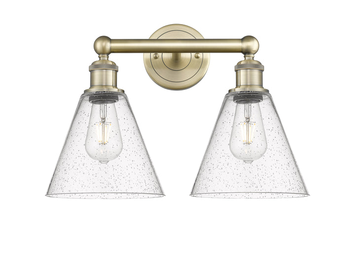 Innovations Lighting Berkshire Glass 8" Bath Vanity Light - Antique Brass Vanity Lights Innovations Lighting   