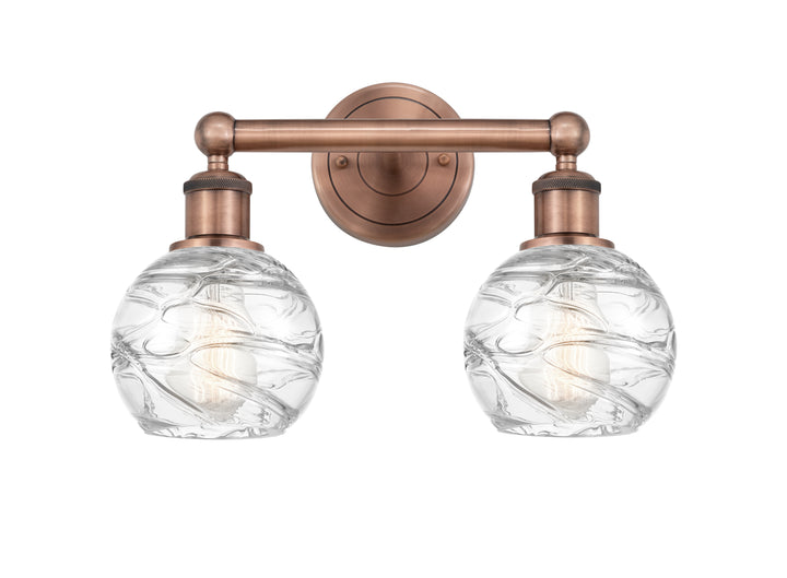 Innovations Lighting Athens Deco Swirl 6" Bath Vanity Light - Antique Copper