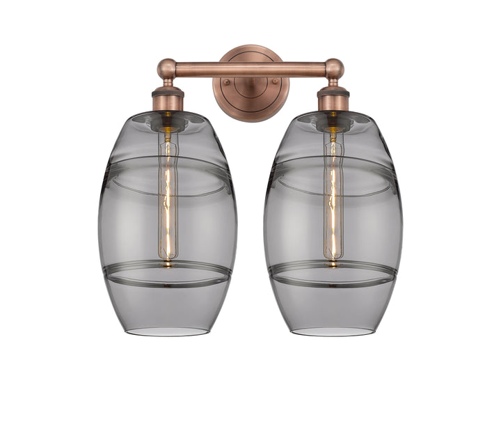 Innovations Lighting Vaz 8" Bath Vanity Light - Antique Copper Vanity Lights Innovations Lighting   