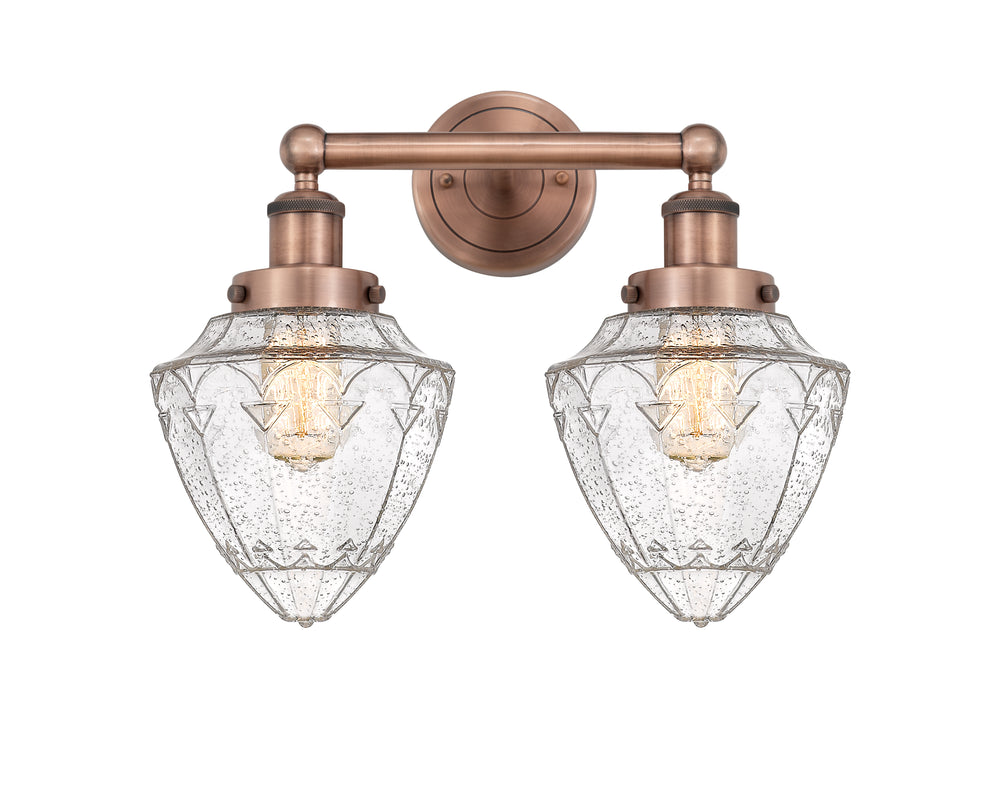 Innovations Lighting Bullet 7" Bath Vanity Light - Antique Copper Vanity Lights Innovations Lighting Seedy ; Glass Type: Seeded  