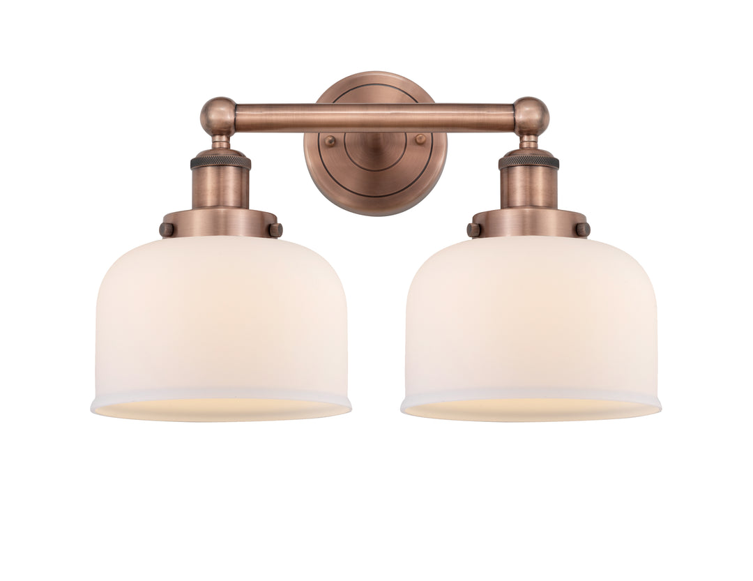 Innovations Lighting Bell 8" Bath Vanity Light - Antique Copper Vanity Lights Innovations Lighting Matte White ; Glass Type: Frosted  