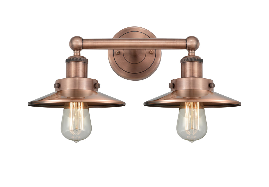 Innovations Lighting Railroad 8" Bath Vanity Light - Antique Copper Vanity Lights Innovations Lighting   