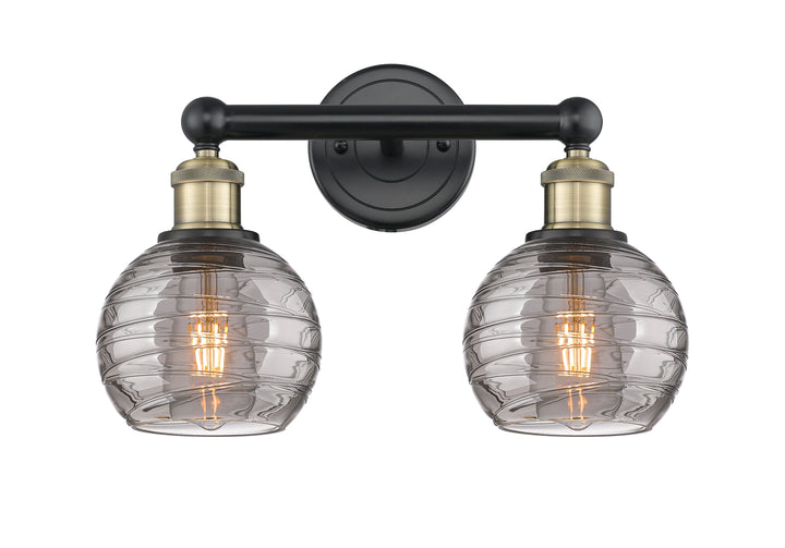 Innovations Lighting Athens Deco Swirl 6" Bath Vanity Light - Black Antique Brass