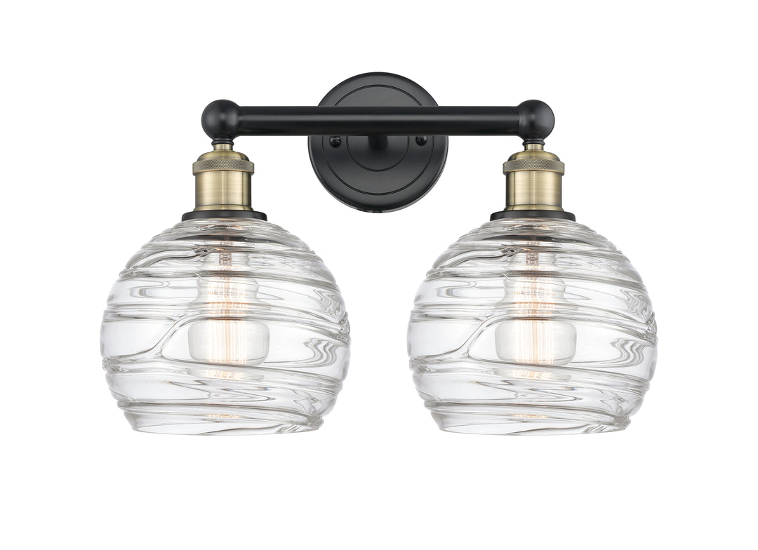 Innovations Lighting Athens Deco Swirl 8" Bath Vanity Light - Black Antique Brass