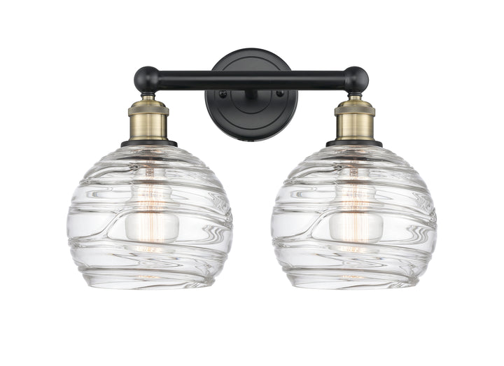 Innovations Lighting Athens Deco Swirl 8" Bath Vanity Light - Black Antique Brass